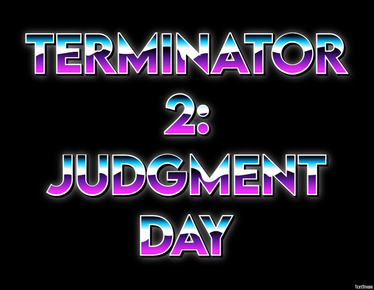 Terminator 2: Judgment Day Text Effect