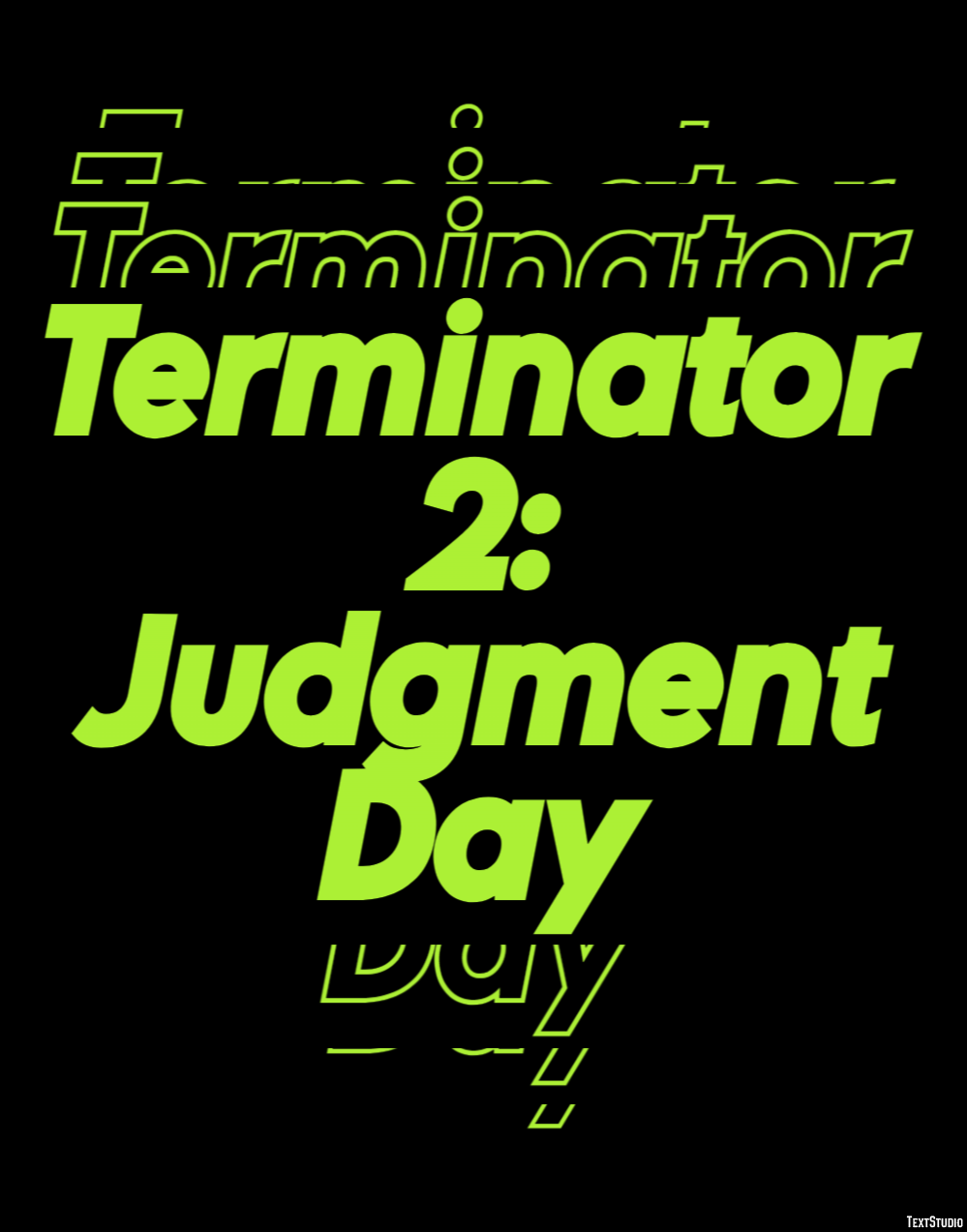Terminator 2: Judgment Day Text Effect