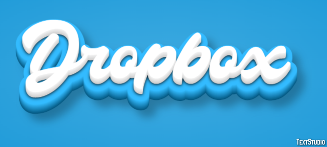 Dropbox Efeito de texto