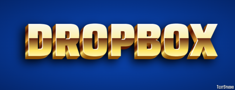 Dropbox Efeito de texto