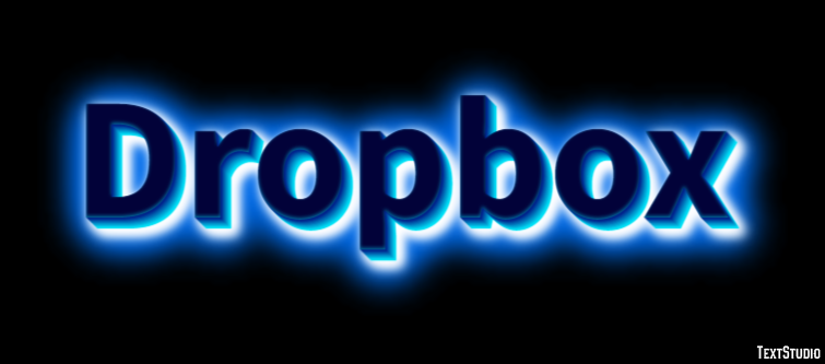 Dropbox Efeito de texto