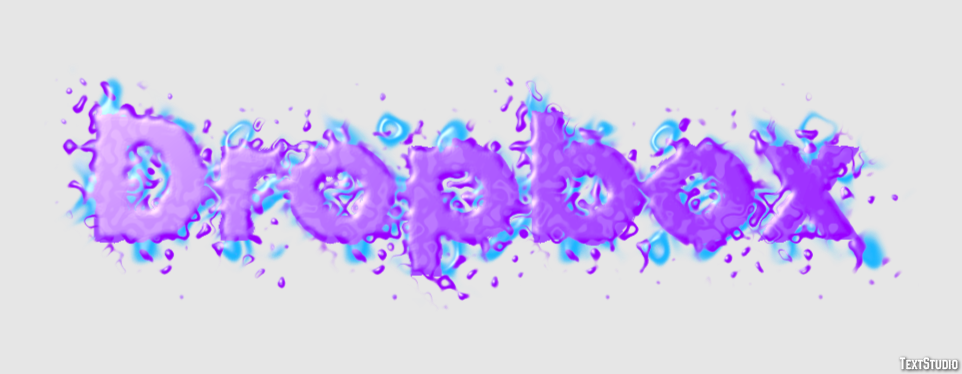 Dropbox Efeito de texto