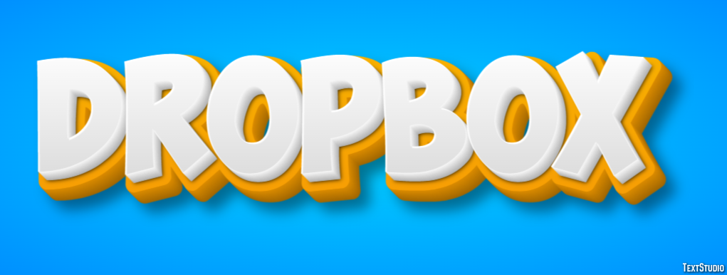 Dropbox Text effect