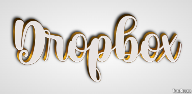 Dropbox Efeito de texto