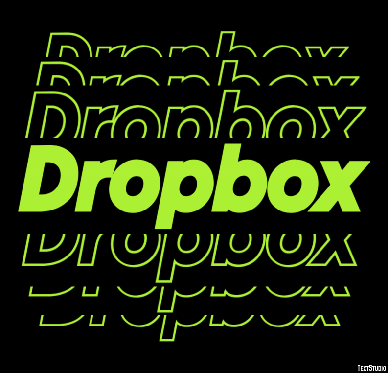 Dropbox Efeito de texto