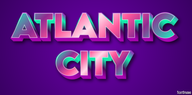 Atlantic City Texteffekt
