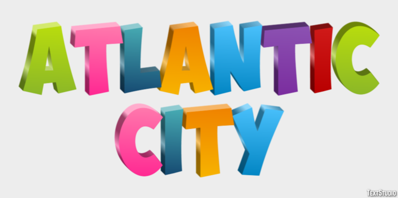 Atlantic City Texteffekt