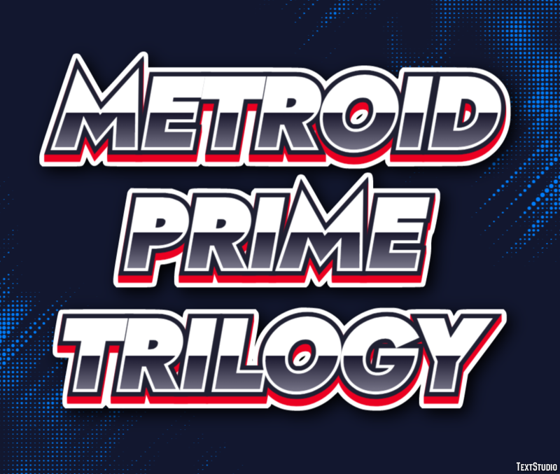 Metroid Prime Trilogy Efeito de texto