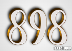 898 Efecto de Texto