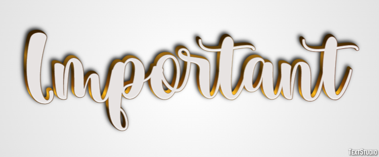 Important Effet de Texte