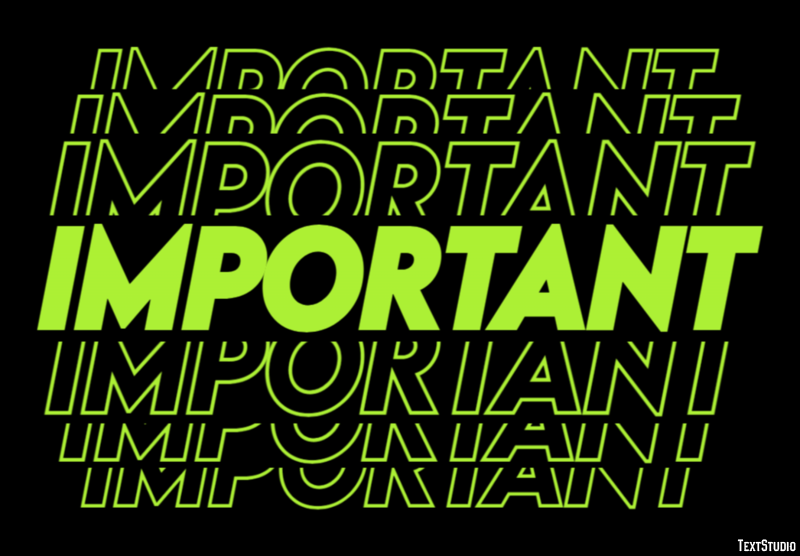 Important Effet de Texte
