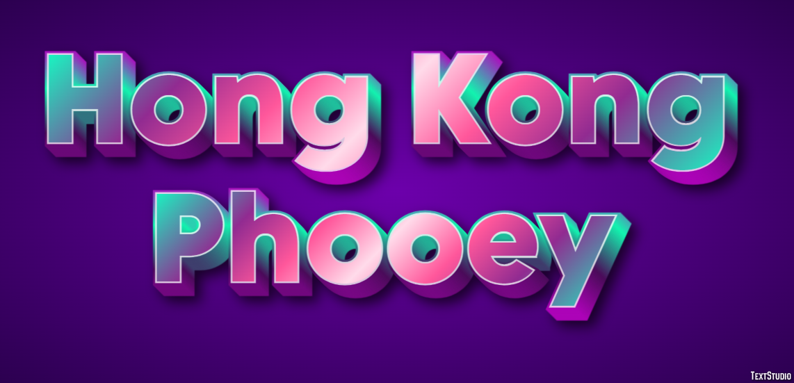 Hong Kong Phooey Эффект текста