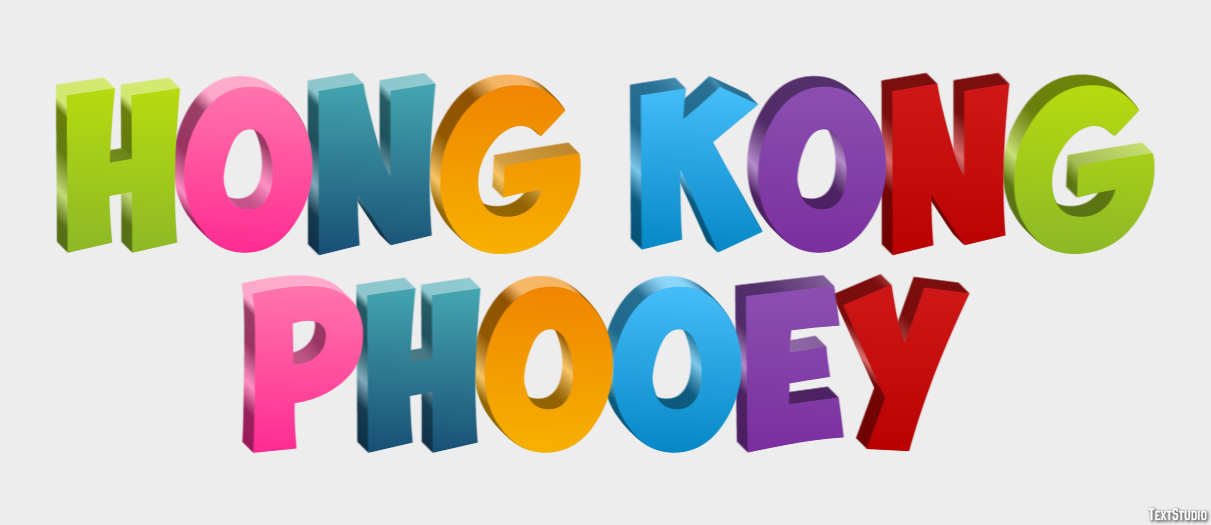 Hong Kong Phooey Эффект текста
