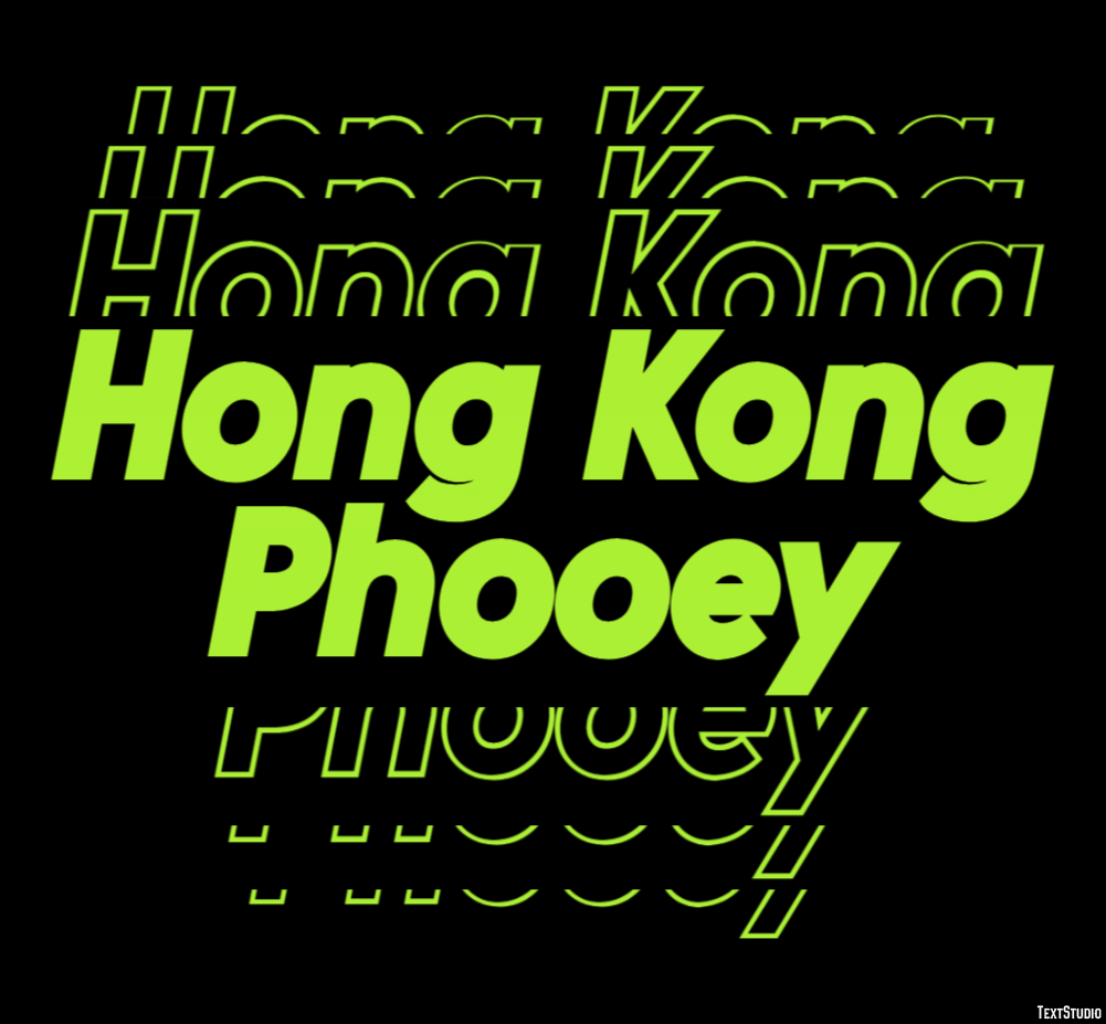 Hong Kong Phooey Эффект текста