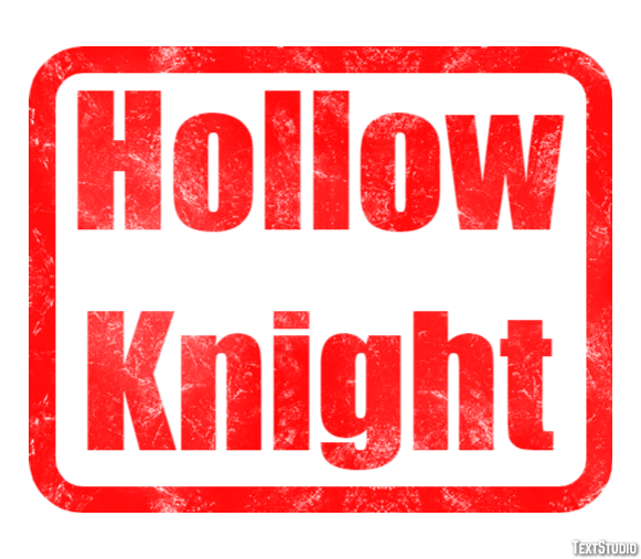Hollow Knight Efecto de Texto
