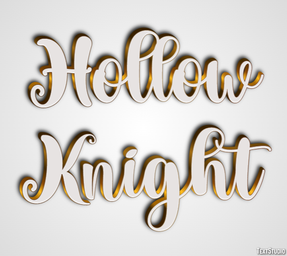 Hollow Knight Efecto de Texto