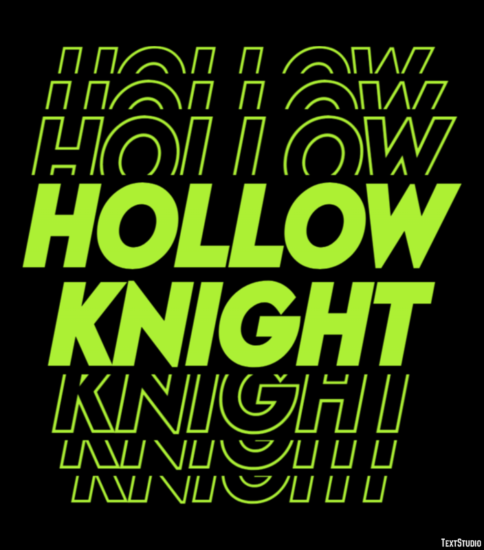 Hollow Knight Efecto de Texto