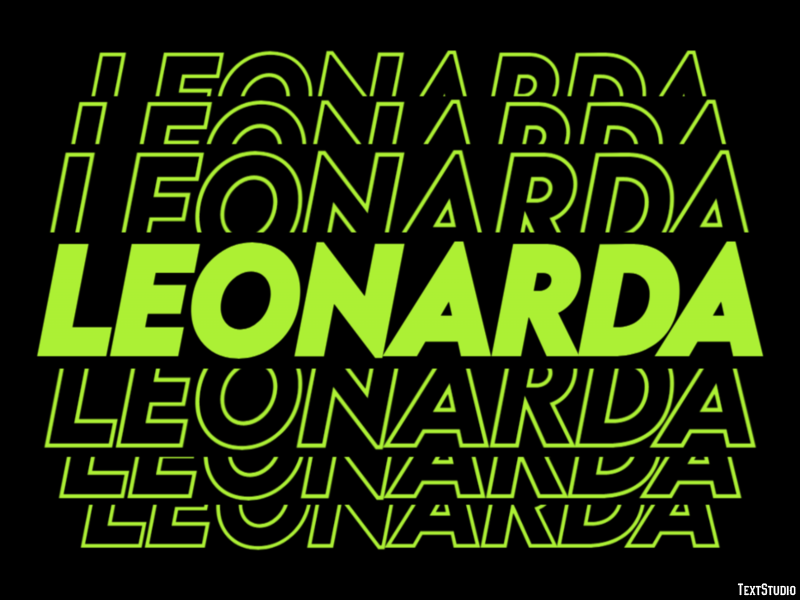 Leonarda Effetto testo