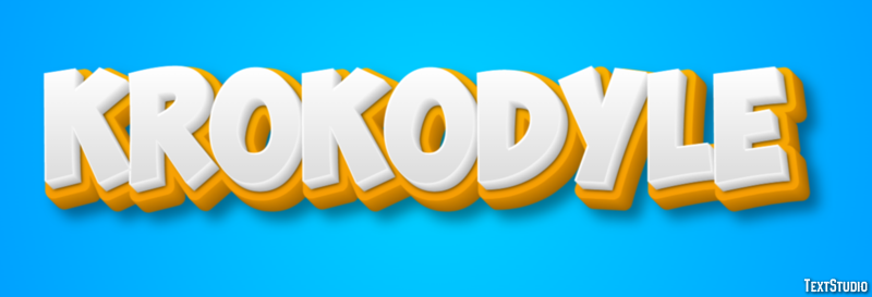Krokodyle Effetto testo