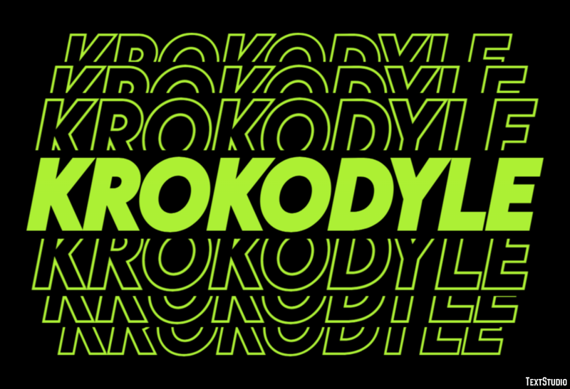 Krokodyle Effetto testo