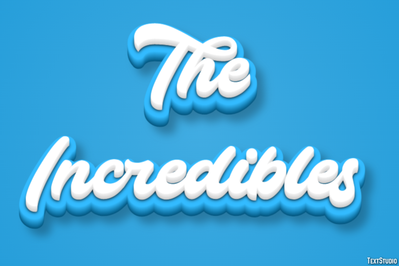 The Incredibles Text effect