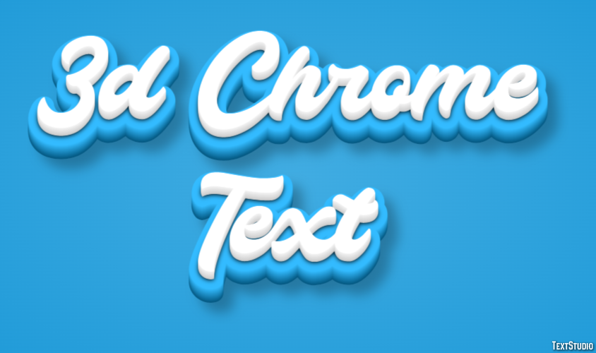 3d Chrome Text Effetto testo