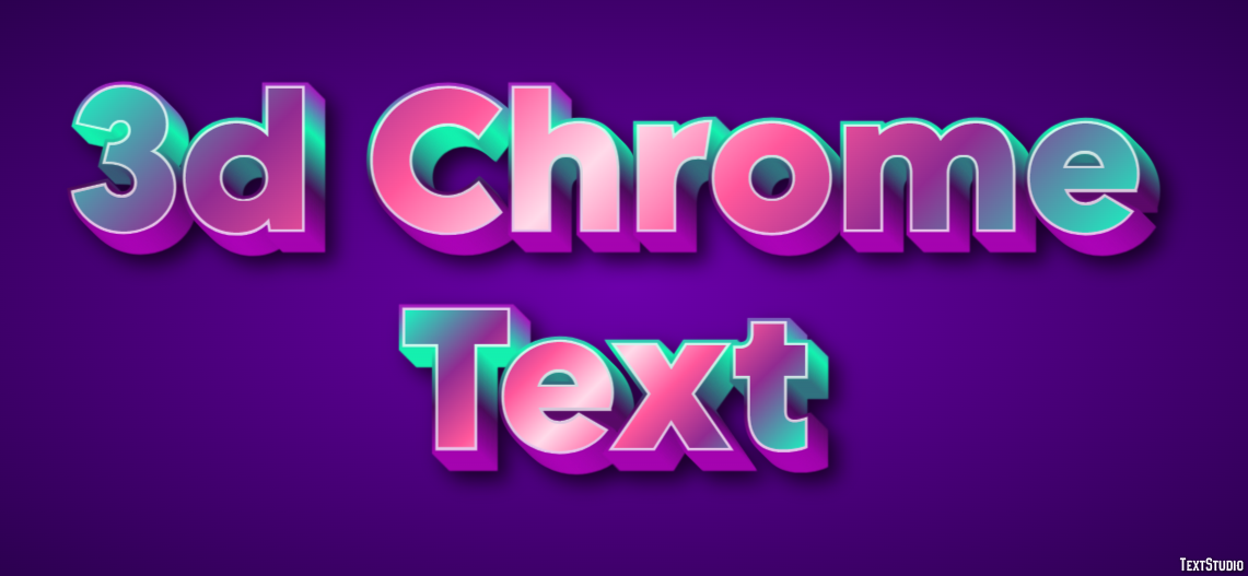 3d Chrome Text Text Effect