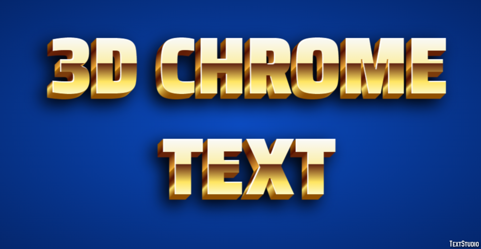 3d Chrome Text Effet de Texte