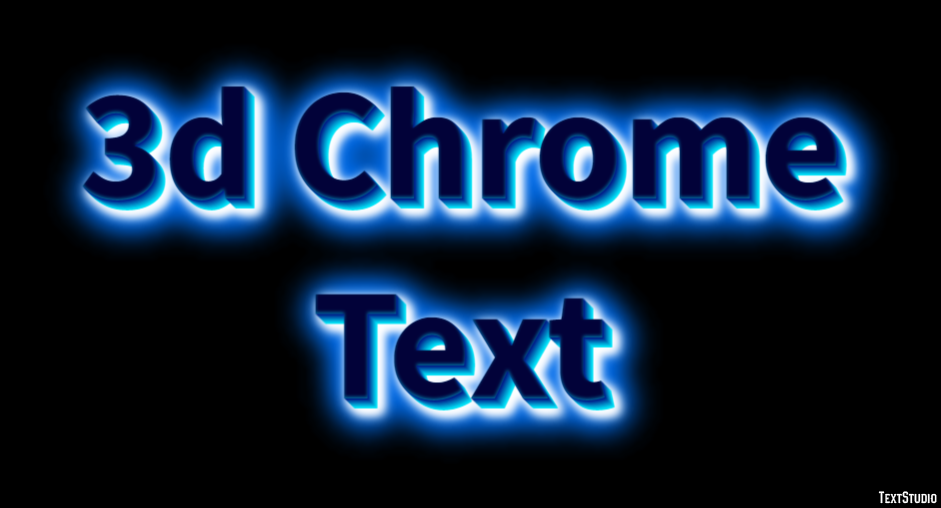 3d Chrome Text Text Effect