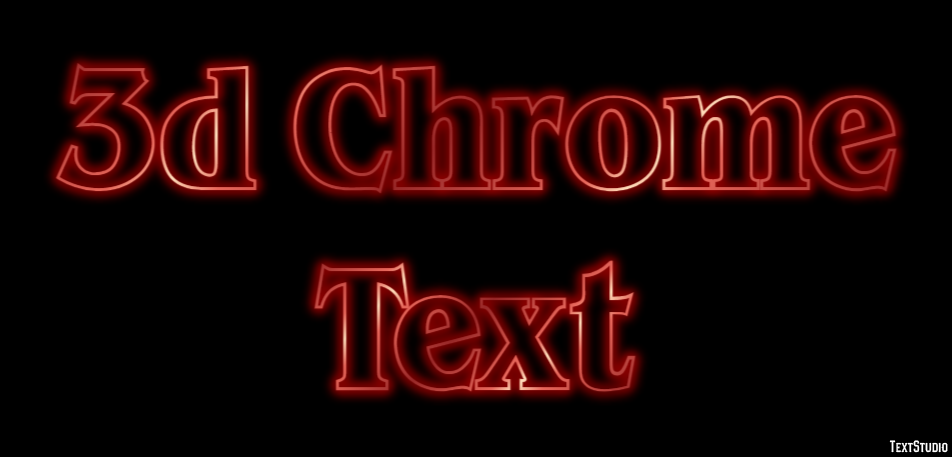 3d Chrome Text Text Effect