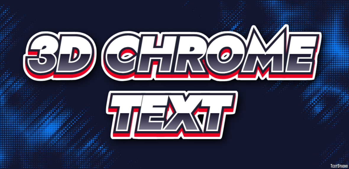 3d Chrome Text Tekst Effect