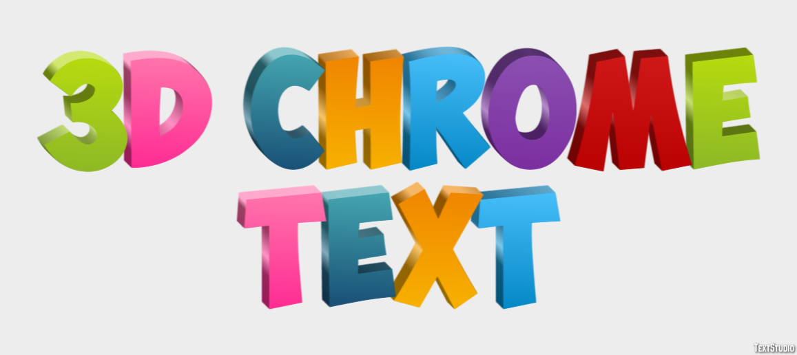 3d Chrome Text Text Effect