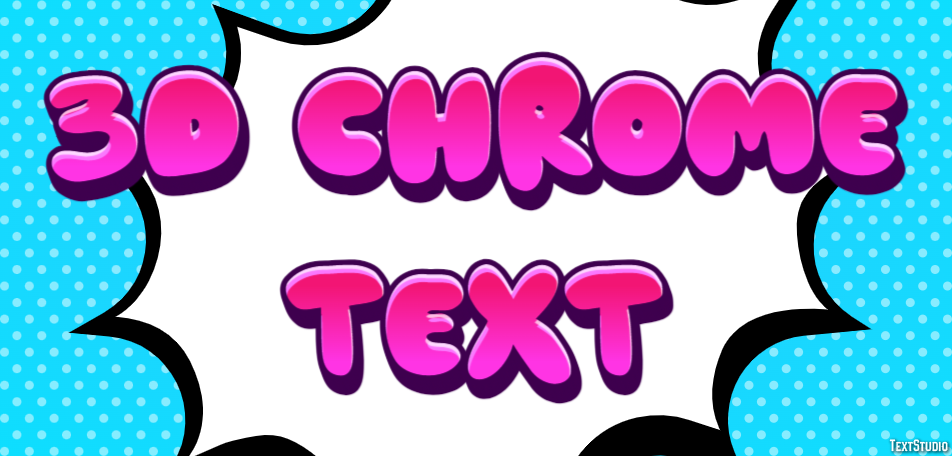 3d Chrome Text Tekst Effect