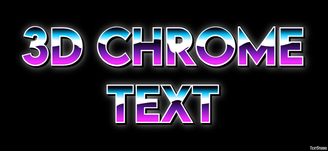 3d Chrome Text Tekst Effect