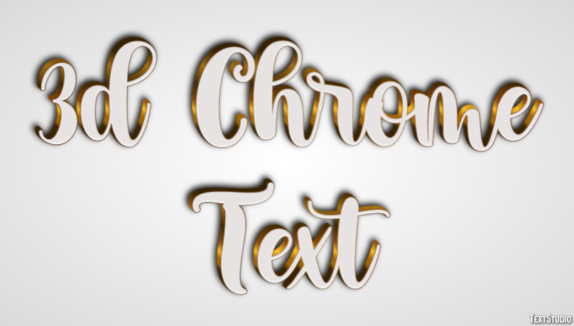 3d Chrome Text Effet de Texte