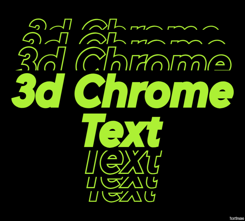 3d Chrome Text Tekst Effect