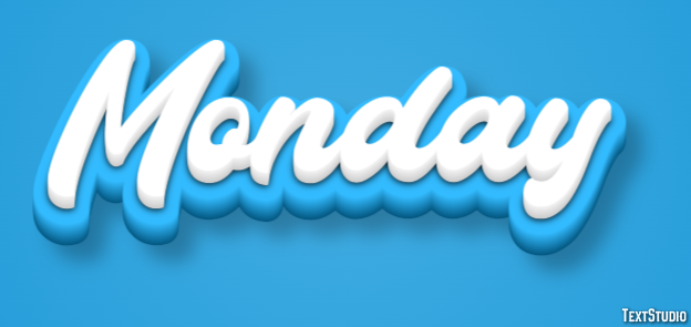 Monday Text Effect