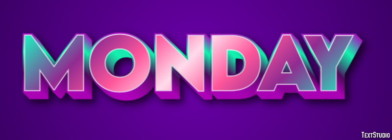 Monday Text Effect