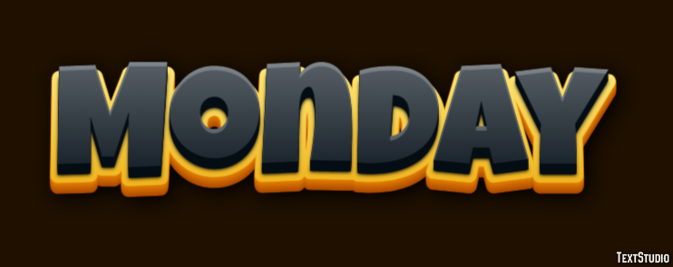 Monday Text Effect