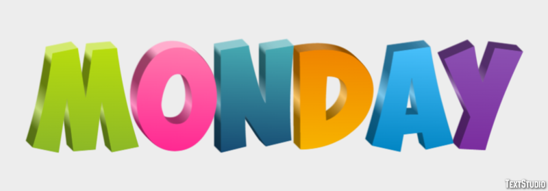 Monday Text Effect