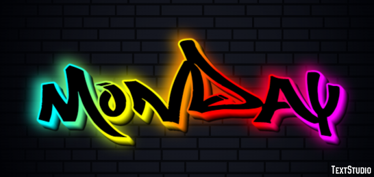 Monday Text Effect