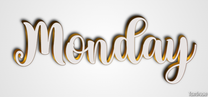 Monday Text Effect