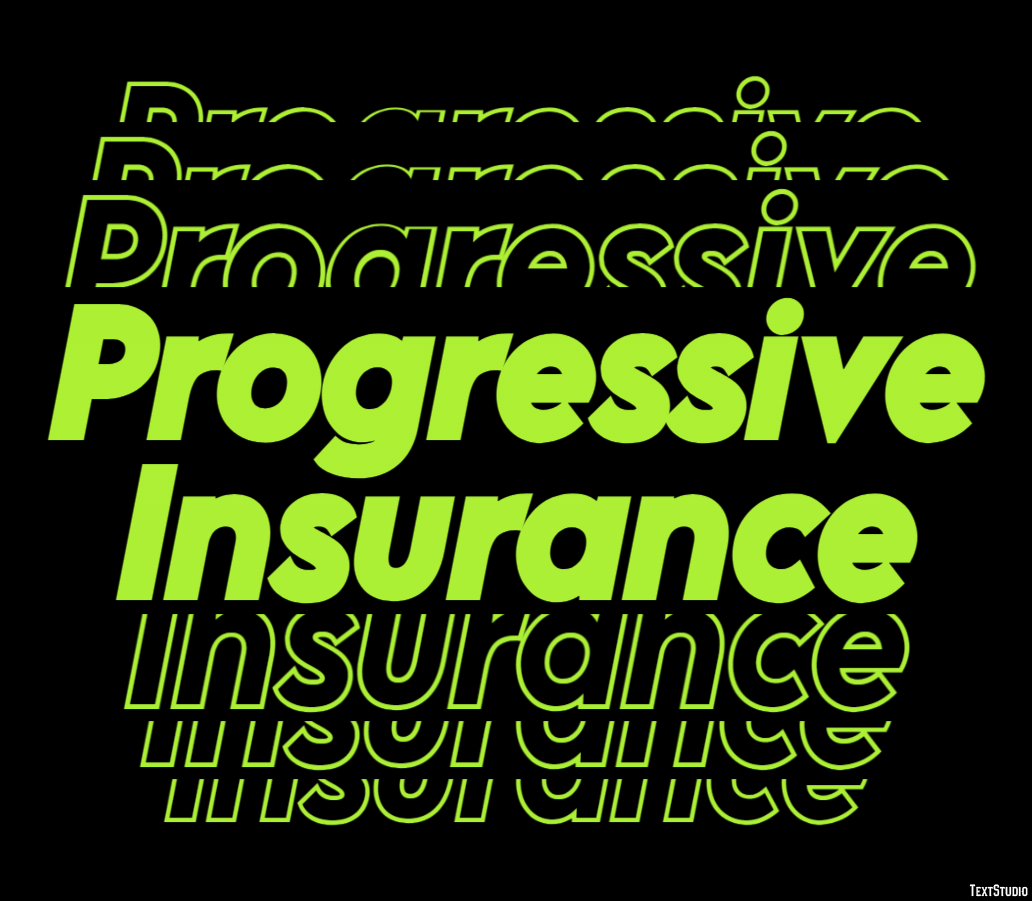 Progressive Insurance テキスト効果