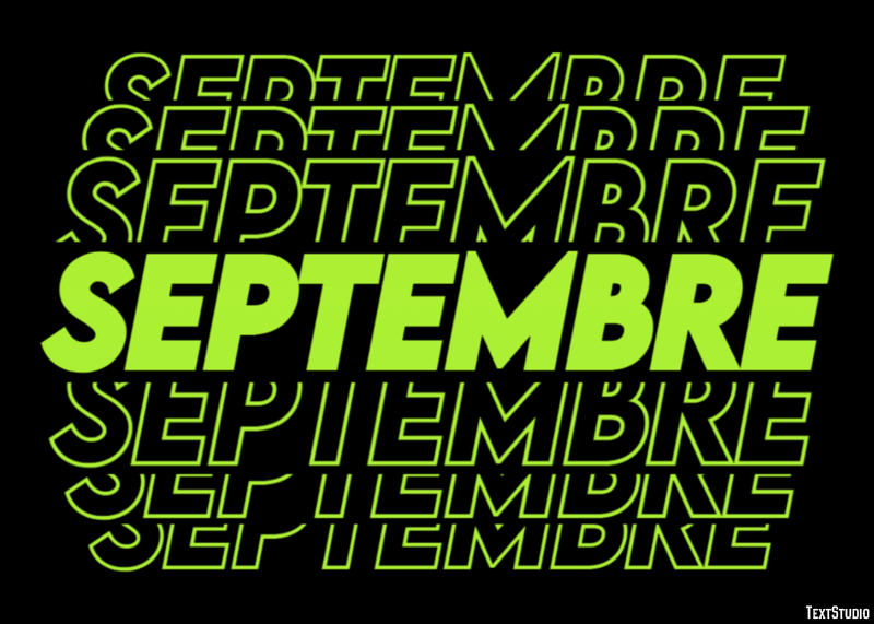 Septembre Tekst Effect