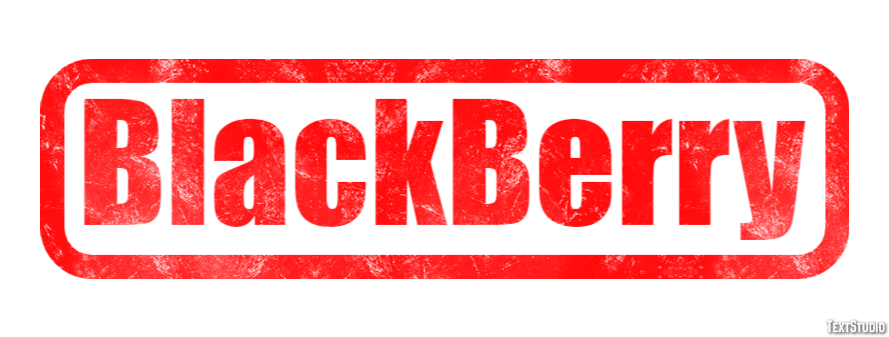 BlackBerry Efekt tekstowy
