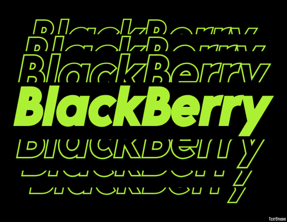 BlackBerry Efekt tekstowy