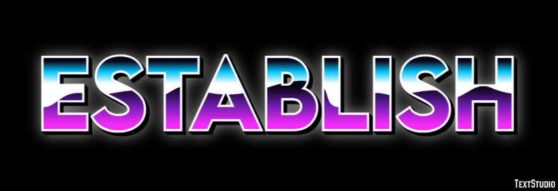 Establish Efeito de texto