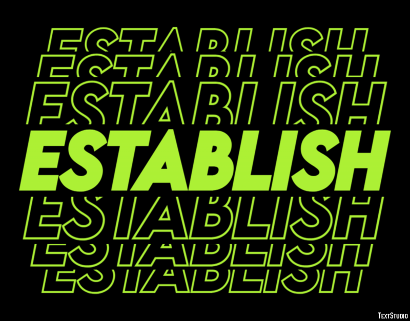 Establish Tekst Effect