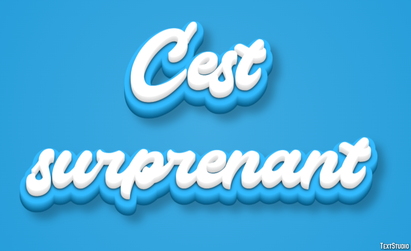 C'est surprenant Effet de Texte