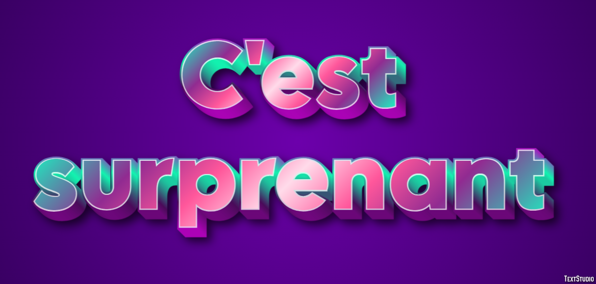 C'est surprenant Effet de Texte